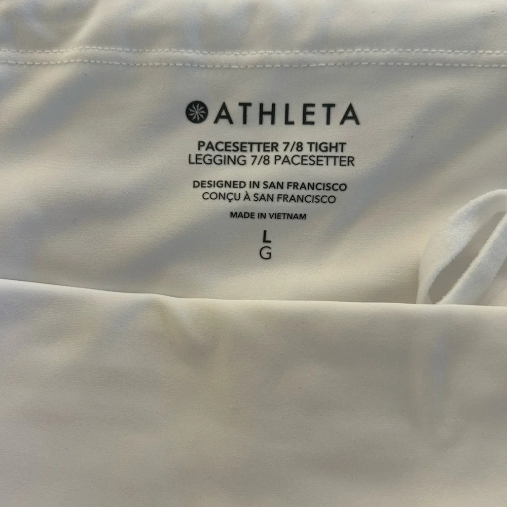 Athleta White women’s pacesetter leggings size large - Picture 4 of 8
